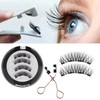 Magnetic Eyelashes Natural Look,Reusable Magnetic Eyelashes Kit with Applicator,Magnetic Eyelashes