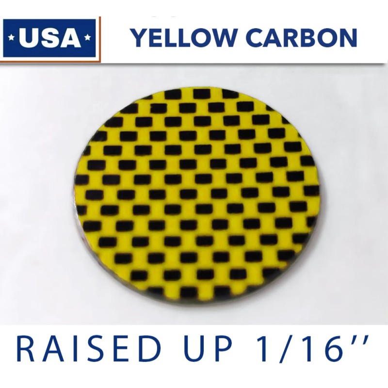 Advanced Trims SHELBY+GT500 SPOILER SPLITTER BUMPER YELLOW CARBON PLASTIC LETTERS