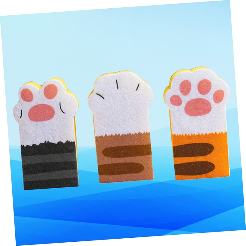Outanaya 3 Pack Kitchen Scouring Pad Dishwasher Sponge Cat Claw