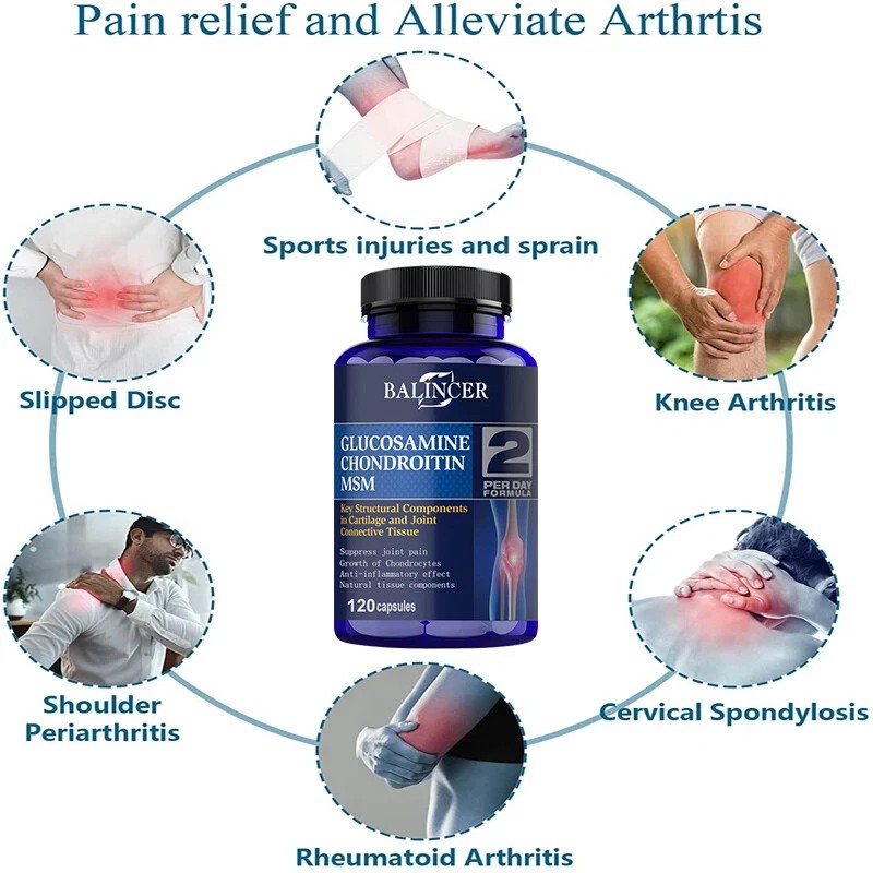 Balincer Glucosamine Chondroitin Turmeric,- Bones, Joint Support,Growth of Chondrocytes