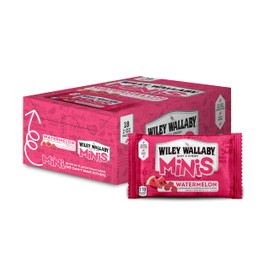Wiley Wallaby Mini Licorice Bites 2.0 Ounce Classic Gourmet Soft & Chewy Australian Watermelon Licorice Candy Bags, 18 Pack