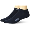 BOSS 2-Pack Bottom Logo Solid Ankle Socks, Black Berry Blue,
