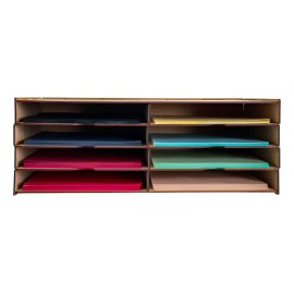 Organizador Papeleria 8 Espacios Hoja Carta Oficio Mdf Oe25                                                                                           