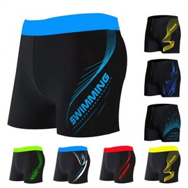 a299 Men's Plus Size Quick-Dry Boxer Swim Trunks (Up to 140kg) Nile 1505 Sky Blue+XXL [100.00 Kg-140.00 Kg] 10ea