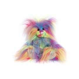 Charlie Bears Razzle Teddy Bear – Exclusive Ramdom Plush Soft Toy – Multicoloured Fur Collectible, Unique Gift for Teddy Bear Lovers 27cm Tall