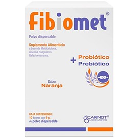 CARNOT Fibiomet Probiótico y Prebiótico Sabor Naranja 10 sobres 9g                                                                                    