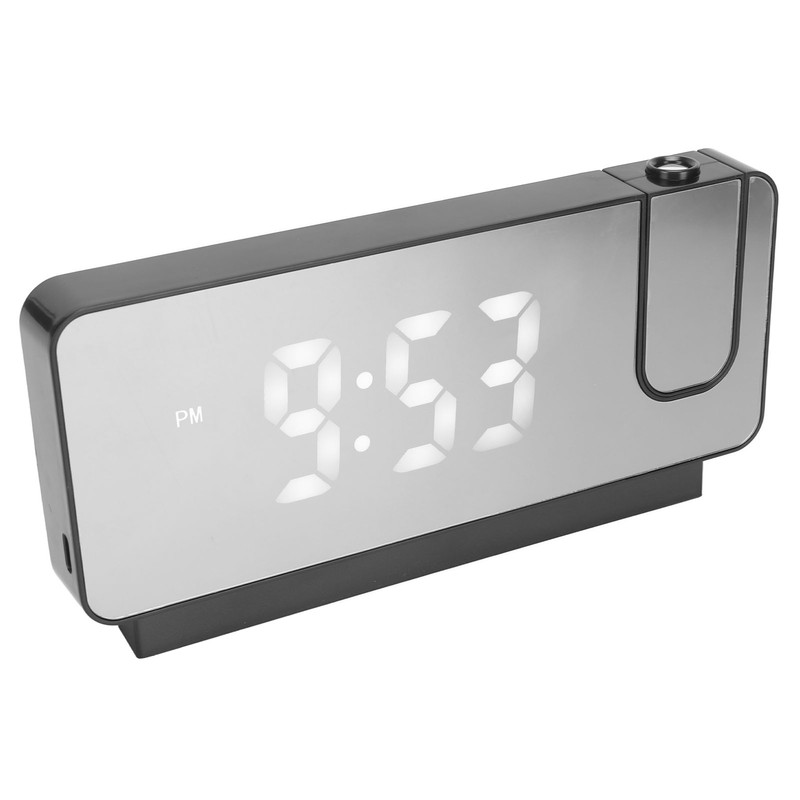 Projection Alarm Clock Time Date Temperature Display 180 Degree Wide