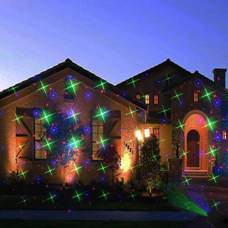 LedMall Mini House RGB Firefly with 32 Patterns Garden Laser