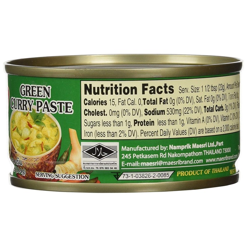 Maesri Thai Green Curry Paste (Pack of 2)