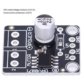 DC6.5-45V 3.6A DRV8871 H Bridge DC Motor Driver Board Drive Module PWM Control Module with Undervoltage Lockout,Overcurrent Protection,Thermal Shutdown,Automatic Fault Recovery