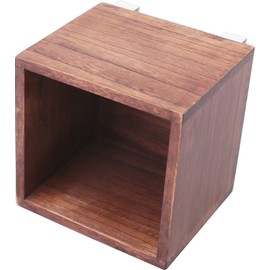 Osmac KB-1DB Wall Hanging Storage, Can Be Attached to Walls, Dark Brown, Box, 1 Square