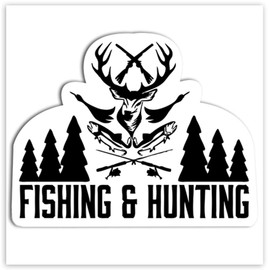 Skino Eu® 1 x Vinyl Sticker Car Sticker Hunting Fishing Hunting Hobby Hunting Fishing Sticker Car Moto Motorcycle Bicycle Window Door Tuning B 116
