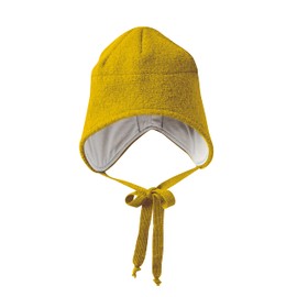 Disana WALK Hat, 100% Organic Merino Wool GOTS, IVN Best - Lining: 100% Organic Cotton | Especially Warm and Soft Winter Hat | Baby Toddler Child Unisex | Made in Germany, curry