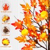 4 Feet Prelit Fall Maple Tree Thanksgiving Decorations with 60
