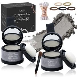 2 Pack Hairline Powder for Women and Men, Used to Root Touch Up Hair Color, Thinning and Gray Hair Coverage and Bald Spots Coverage, Light Gray