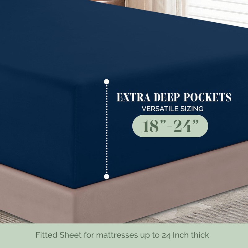 Elegant Comfort 4-Piece Bed Sheet Set - Luxury Bedding 1500