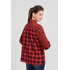 Women's Plaid Blouse, Long Sleeve Button Down CANUAL (US, Alpha,