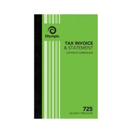 Olympic Carbonless Triplicate Invoice Statement Book NO.725 200x125 50 Leaf