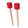 2PCS Bass Foam Drum Mallet Oak Handle EVA Foam Head