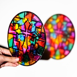 EggSun 36 Sets Easter Suncatchers Craft for Kids 8-12 Sunday Scool Ornaments Stained Glass Window Arts and Crafts Kit for Classroom Holiday Birthday Projects Home Party Favors Decorations Ages 4 8 12