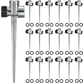 1/2 Inch Zinc Flow Thru Lawn Sprinkler Spike Base Watering Sprinklers for Lawn Garden Yard Ground Grass Irrigation System, 1/2 Inch Pipe Thread(18 Pack)
