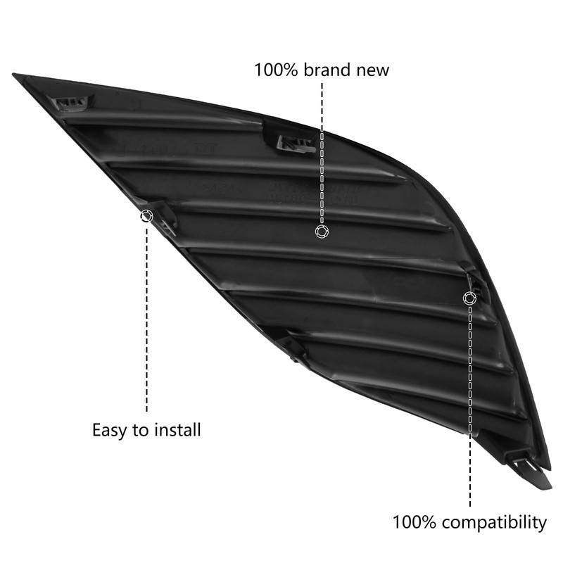BXZ Fog Lamp Light Cover Bumper Insert Pair Glossy Black