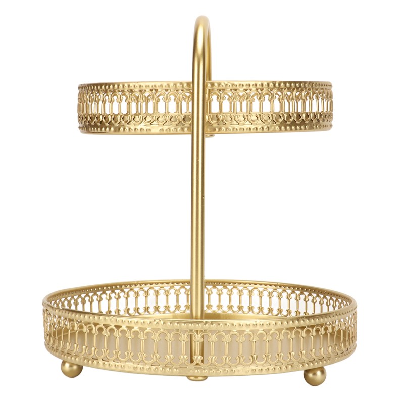 2 Tier Fruit Tray Gold Elegant Large Capacity Decorative Multi