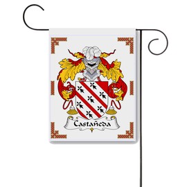 Castaneda Coat of Arms/Castaneda Family Crest 11 X 15 Garden Flag – Made in the U.S.A.