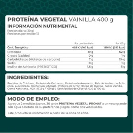 Pronat Proteina Vegetal Sabor Vainilla 400g                                                                                                           