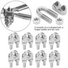 8pcs 3/8 Inch M10 Stainless Steel Wire Rope Cable Clip