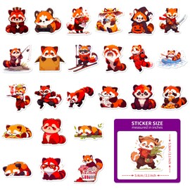 Pack of 50 Panda Stickers Pack Panda Sticker Set Waterproof Vinyl Stickers for Laptop Children Cars Motorcycle Bicycle Skateboard Luggage Suitcase Computer Sticker Graffiti Decal