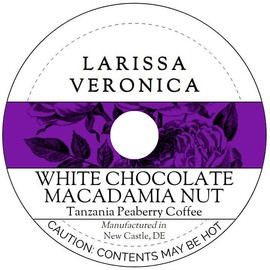 White Chocolate Macadamia Nut Tanzania Peaberry Coffee (Single Serve K-Cup Pods) (Gourmet, Naturally Flavored, Whole Coffee Beans) (12 pods, ZIN: 575073)
