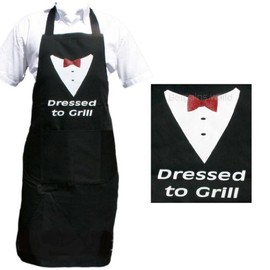 Dressed to Grill Novelty Apron. BBQ or Kitchen. Men & Women. Fantastic Gift!