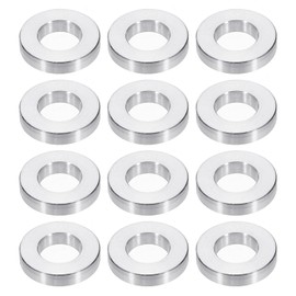 PATIKIL M10 Aluminium Spacer, Pack of 12 Metal Spacers, Aluminium 10.5 mm ID x 20 mm OD x 4 mm L for 3/8 or M10 Screw Bolts