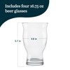 Libbey Craft Brews Nucleated Pint Beer Glasses, Dishwasher Safe Pint