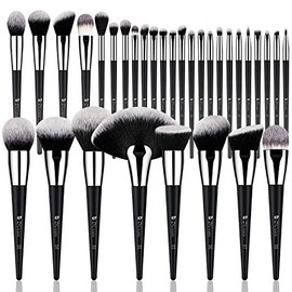DUcare Juego de brochas de maquillaje profesional de 32 piezas de brochas de maquillaje sintéticas de alta calidad Kabuki para base, brocha de mezcla de polvo facia