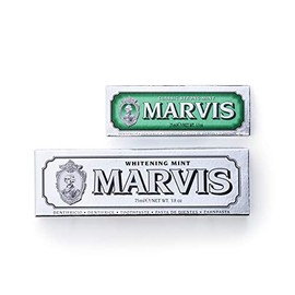 Marvis White Mint x Classic Strong Mint Value Set, Toothpaste, Classic with Refreshing Mint Flavor and Overwhelming Refreshing, Strong Mint Flavor, Oral Care, Made in Italy