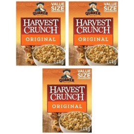 Quaker Harvest Crunch Original Granola Cereal, 1.4kg (3 Pack)