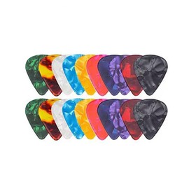 Guitar Picks, Set of 20, Thick, Colorful, Teardrop Shape, Anti-Slip, Various Colors (Colorful) (0.031 mm/20 Pieces)