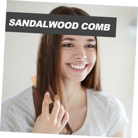 IWOWHERO 1PC Durable Wooden Hair Comb Portable Sandalwood Comb with Double Row Teeth for Gentle Scalp Massage for Women and Skin Friendly Tangle Design