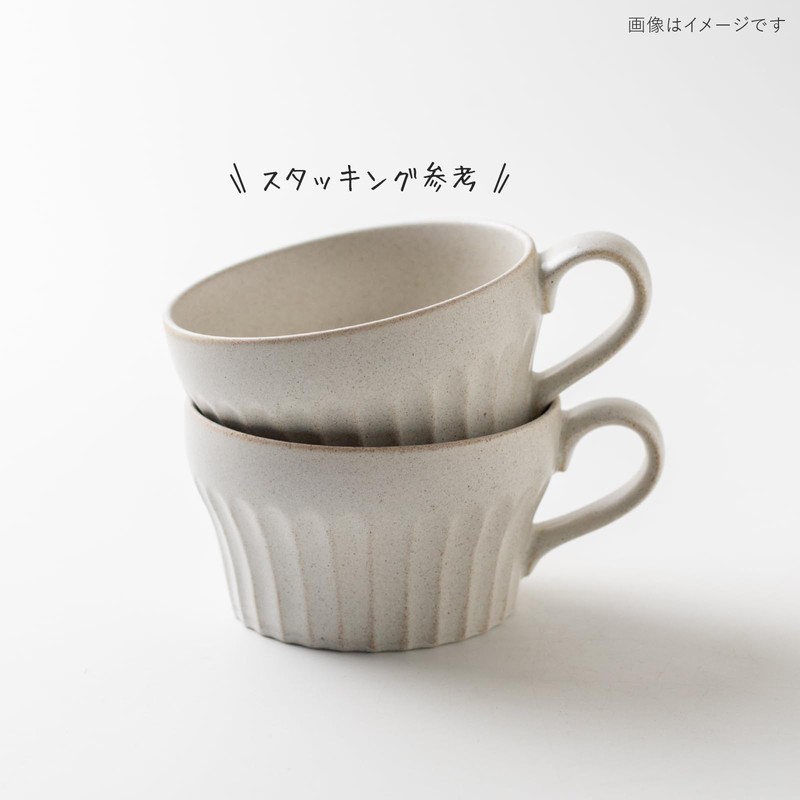 Minoru Pottery Pick Soup Cup, Off White