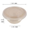 JAYEEY 33OZ Round Disposable bowls with lids, Sugarcane Fiber Biodegradable