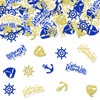 200pcs Nautical Theme Confetti, Sailing Into Retirement Table Decorations Blue