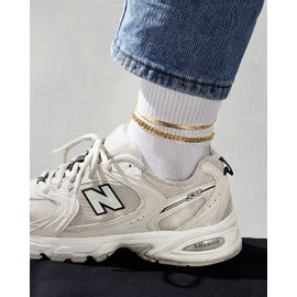 KissYan Gold Layered Ankle Bracelets for Women, Dainty 14K Gold Plated Layering Anklets Set Adjustable Trendy Cuban Link Snake Tennis Figaro Chain Ankles Summer Beach Foot Jewelry Gifts for Women