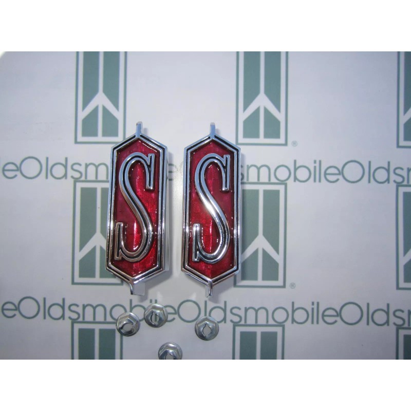 NORS 1968 1969 1970 Olds Cutlass "S" Front Fender Emblems