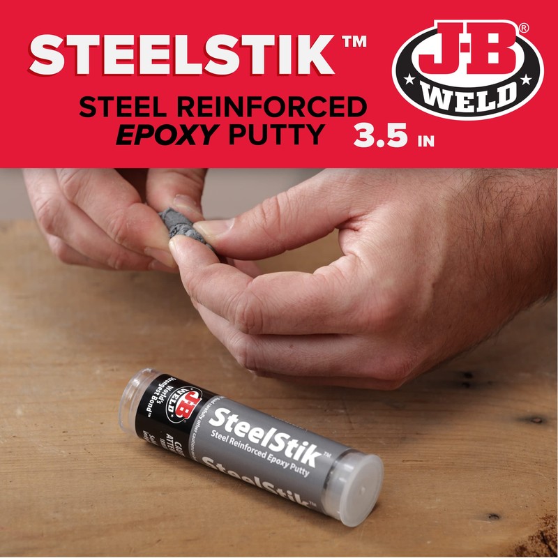 J-B Weld 8267 SteelStik Steel Reinforced Epoxy Putty Stick -