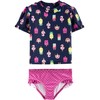 Simple Joys by Carter's Girls' Toddler 2-Piece Assorted Rashguard Sets,
