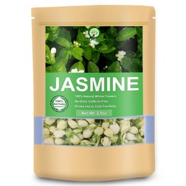 Natural Jasmine Flower Tea, 100% Dried Premium Jasmine Buds Herb Tea (Jasmine Flower, 2.0 oz)