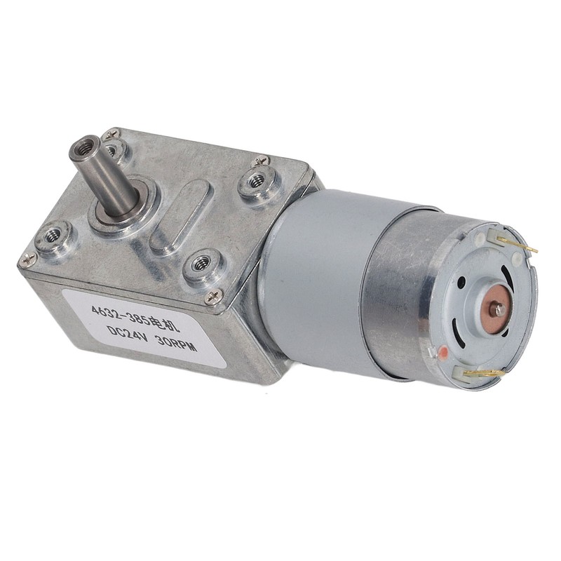 30RPM DC Worm Gear Motor Self Locking Function Rectangular Speed
