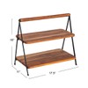 Creative Co-Op Acacia Wood 2-Tier Serving Stand